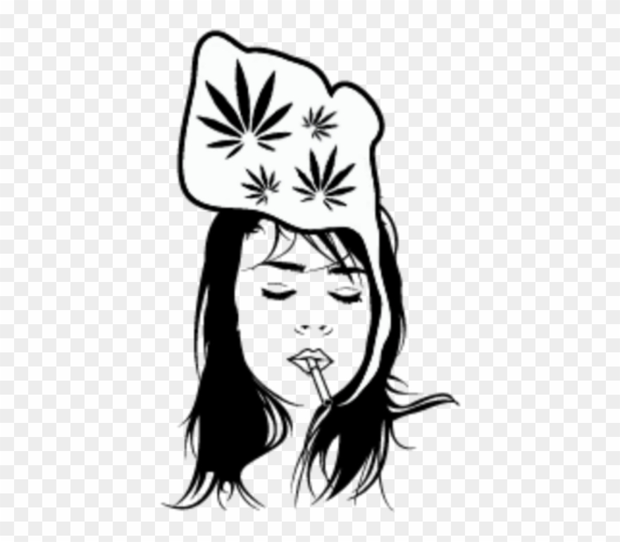 - - 🅱🅻🅰🅲🅺 - - - - - 🔞 Girl Female Face Smoking - Bonafied Lovin Clipart