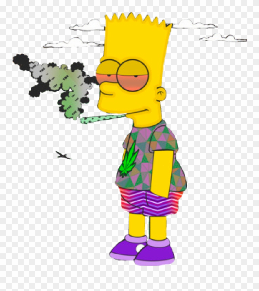 Memezasf Bart Supreme Simpsons Thesimpsons Bartsimpson - Bart Simpson Smoking Weed Clipart