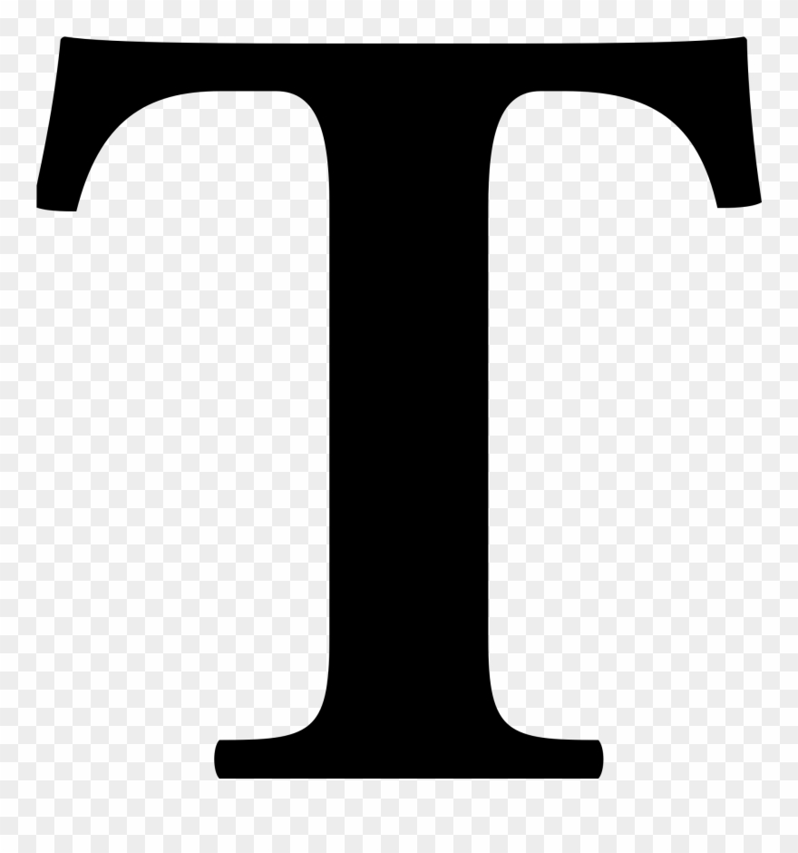 Captivating Open - Letter T Clipart Black - Png Download