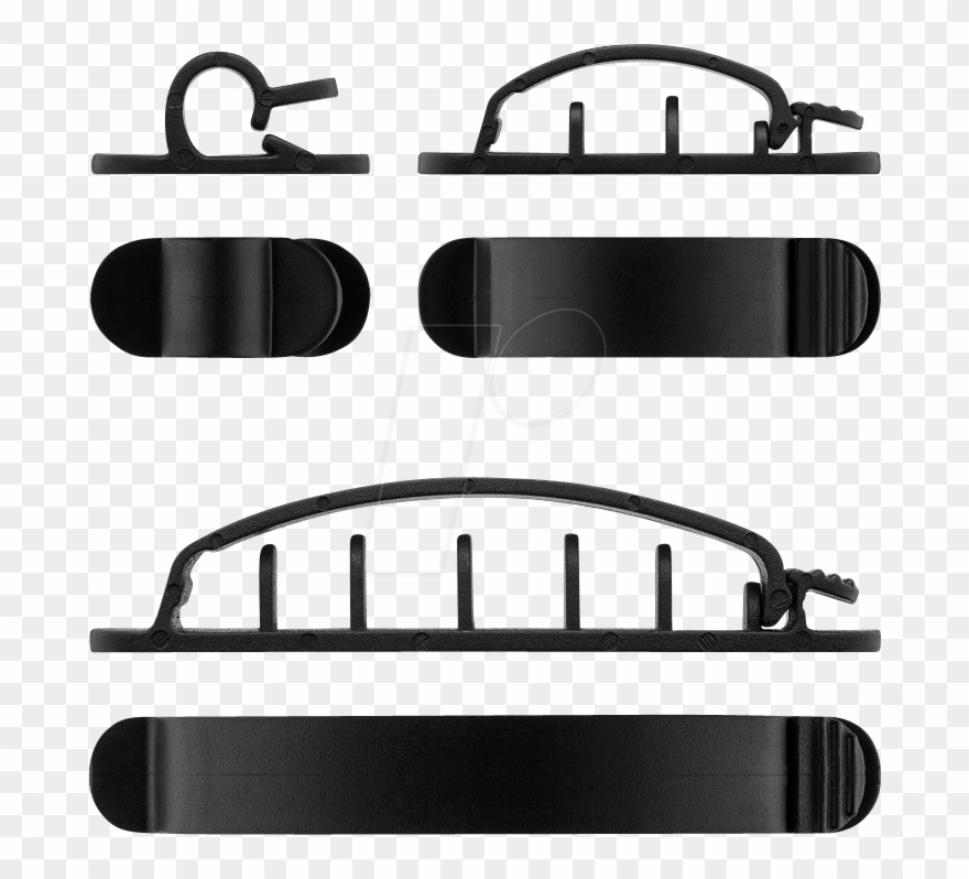 Cable Management Clip Set, Black Goobay - Cable Management - Png Download