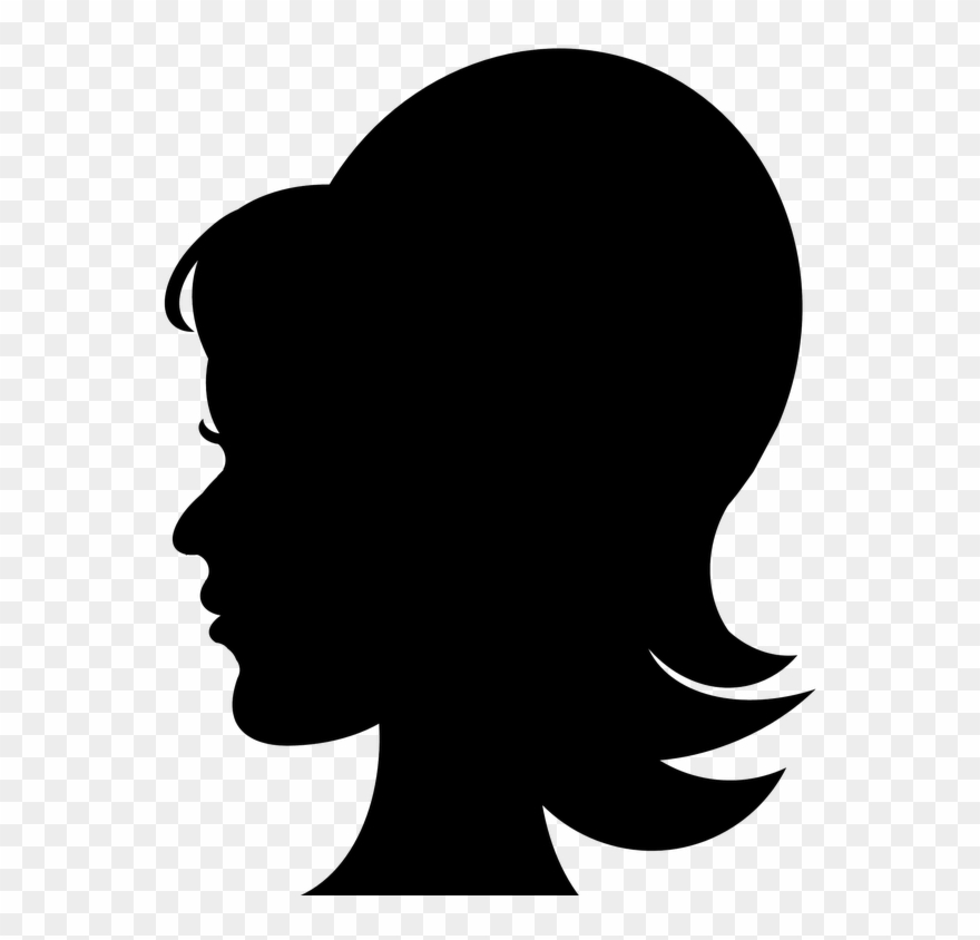 Clipart Silhouette Woman Head - Silhouette - Png Download