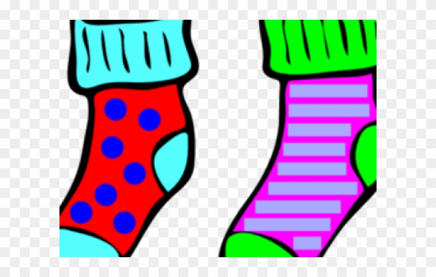 Socks Clipart Odd Socks - Pair Of Socks Cartoon - Png Download