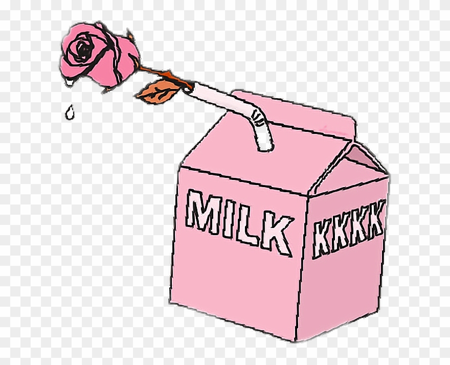 Milk Rose Cigarette Pinkfreetoedit - Rose Milk Aesthetic Clipart