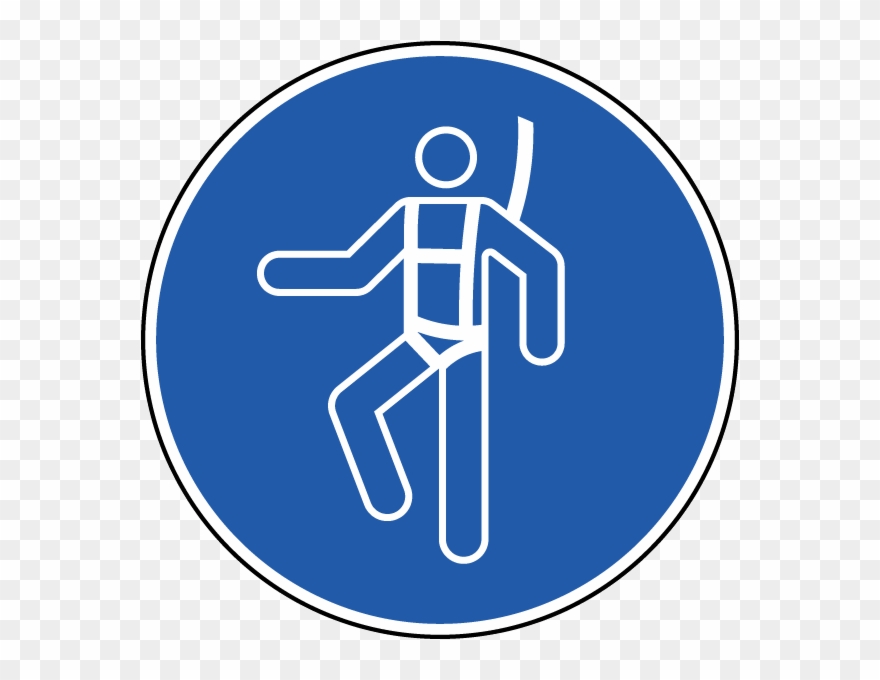 Wear A Safety Harness Label - Fall Protection Equipment Hd Clipart