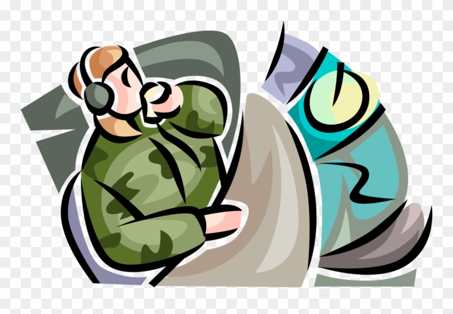 Vector Illustration Of United States Navy Aircraft - Illustration Clipart