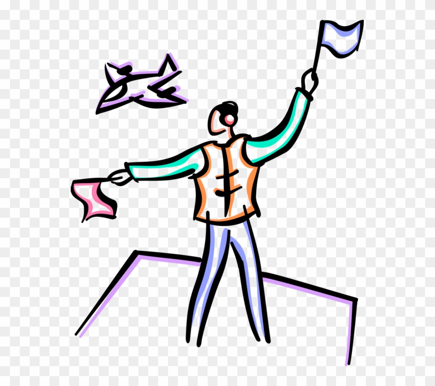 Vector Illustration Of Sending Information Signals Clipart