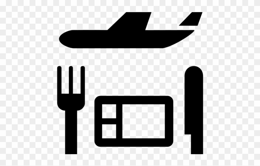 Airplane Clipart Meal - Airline - Png Download