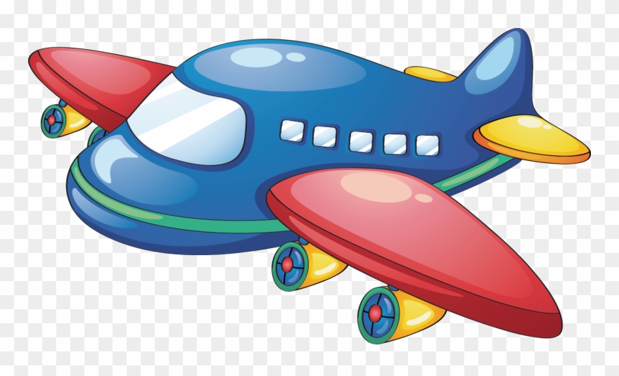 Airplane Clip Toy - Toy Plane Clipart - Png Download