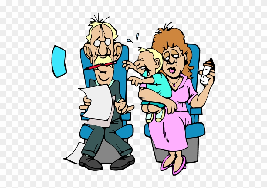 Child-free Flights In The Future - Baby Crying On Plane Clipart - Png Download