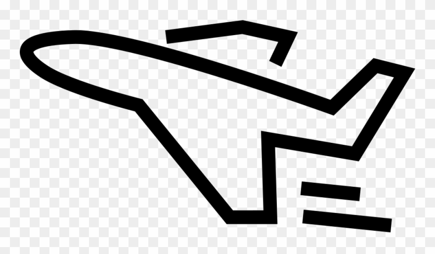 Airplane Outline Pointing Left Comments - Avião Logo Png Clipart