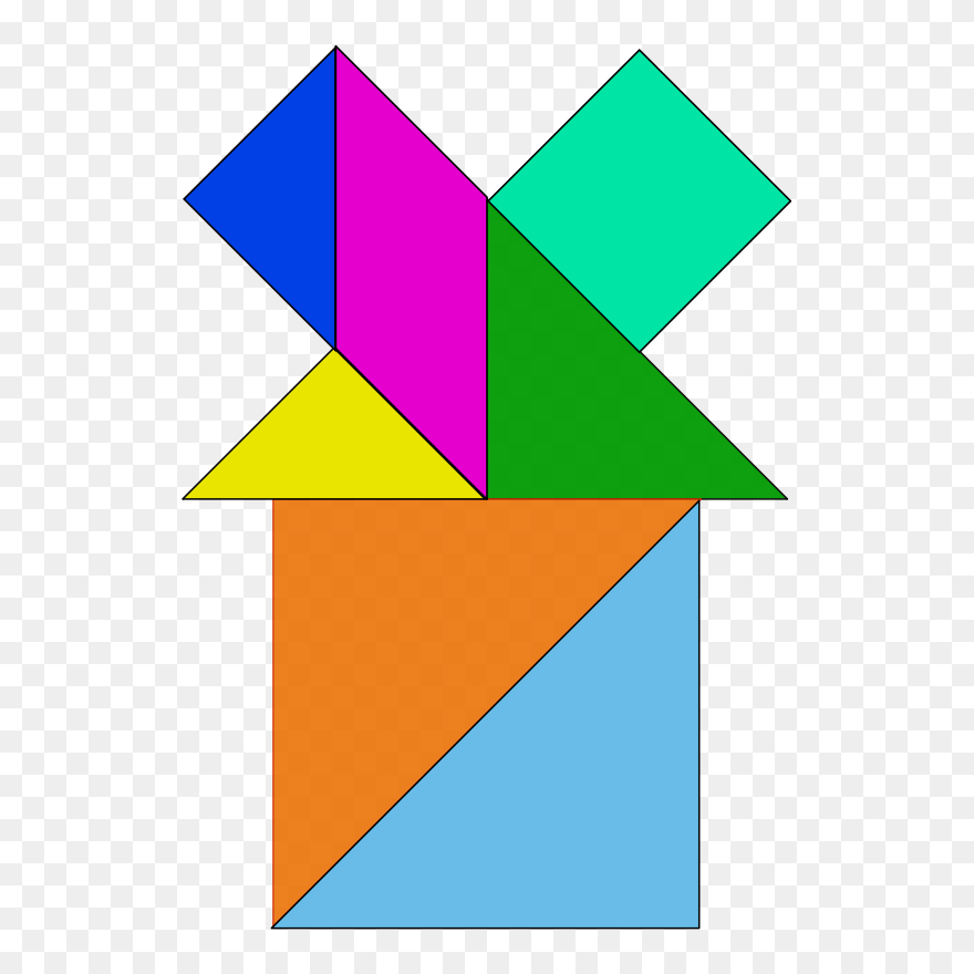 Jigsaw Puzzles Tangram Game Shape - Figuras Formadas Con El Tangram Clipart