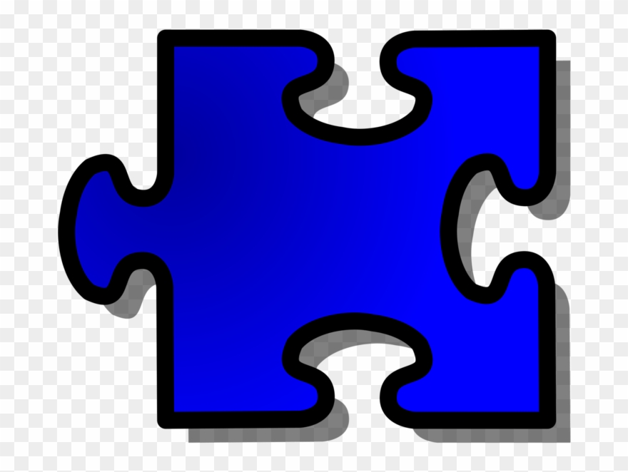 Blue Jigsaw Piece - Piece Of Jigsaw Puzzle Clipart