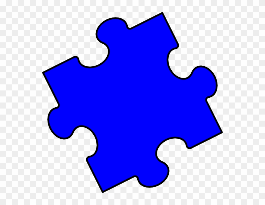Blue Puzzle Piece Clipart - Png Download