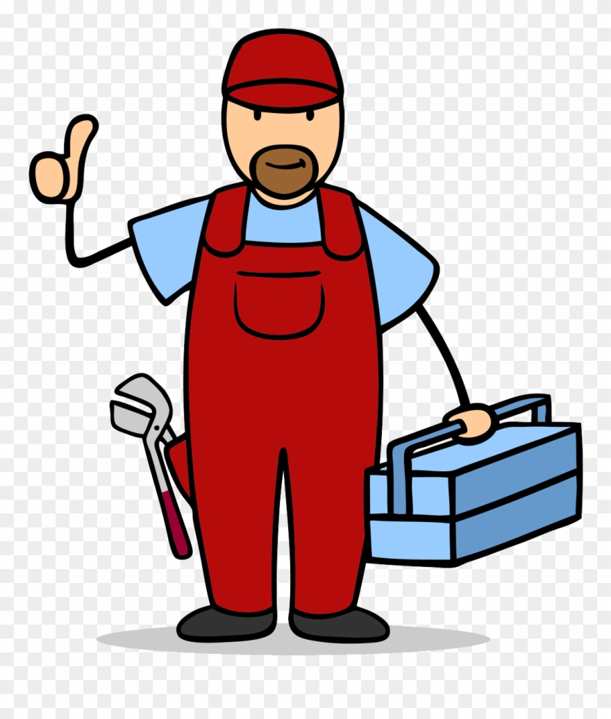 Blue Collar Worker Cartoon Clipart