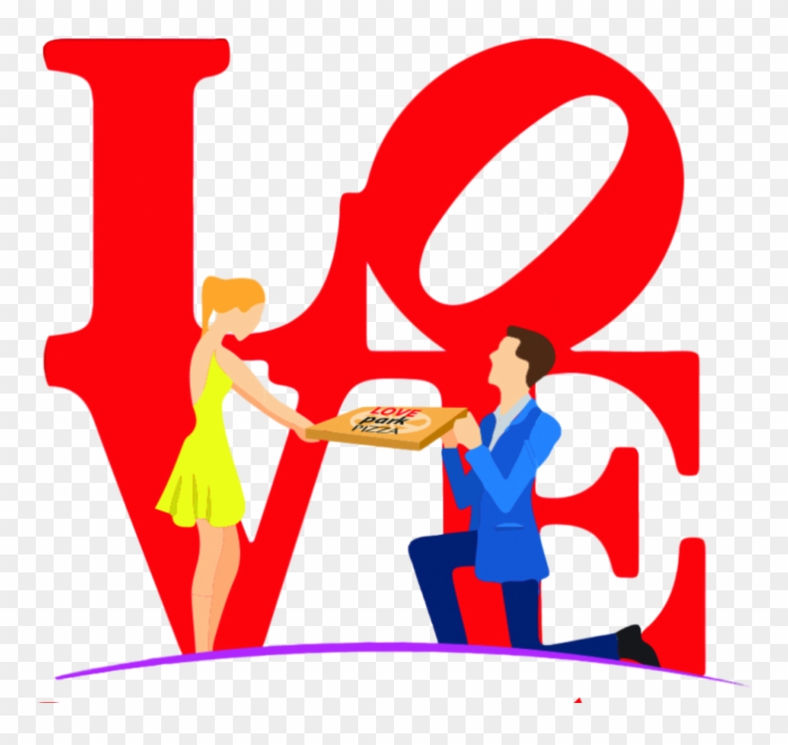 Love Park Pizza Philadelphia Pa Restaurant Menu - Love Sculpture Clipart