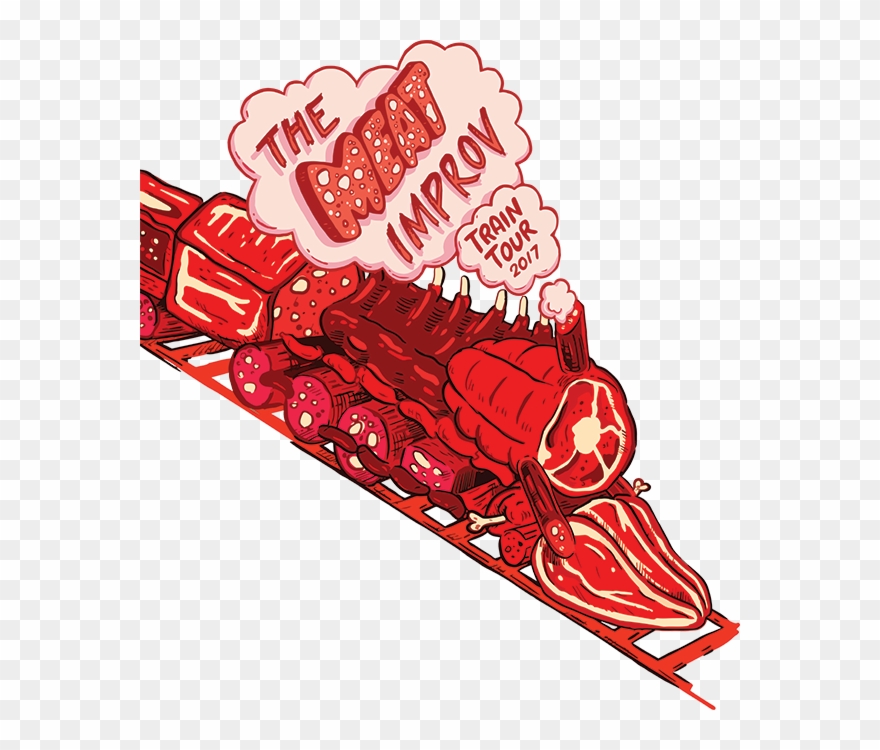 Meat-train - Illustration Clipart