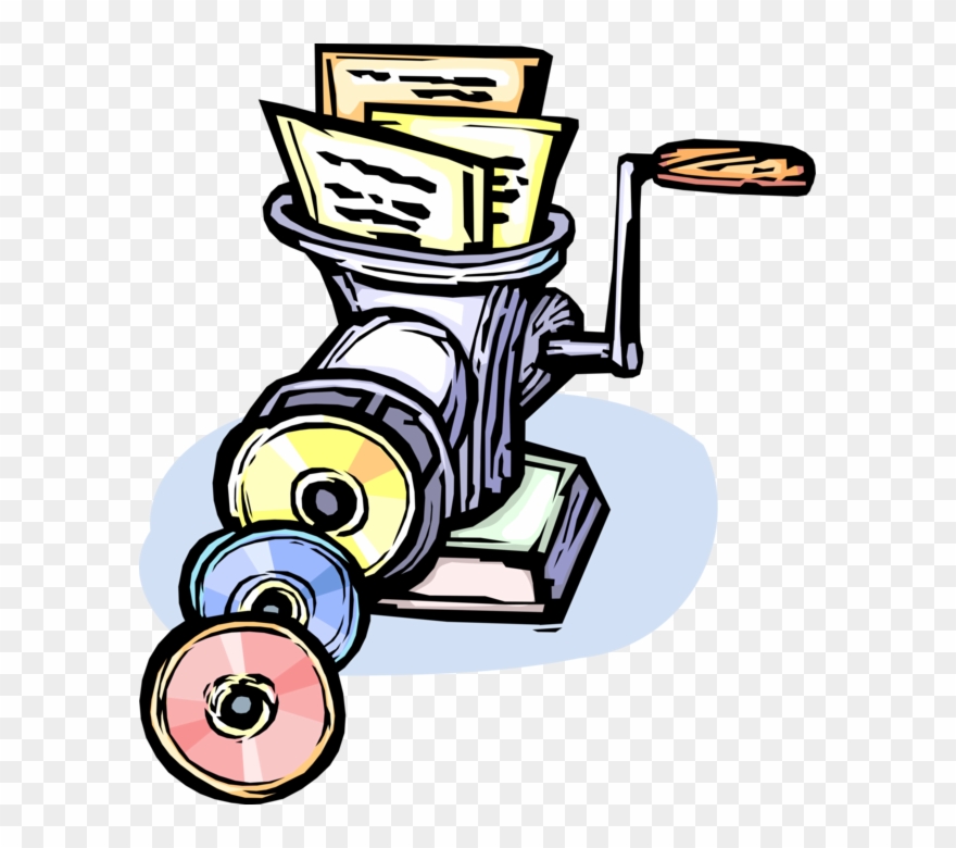 Vector Illustration Of Converting Printed Data To Digital Clipart