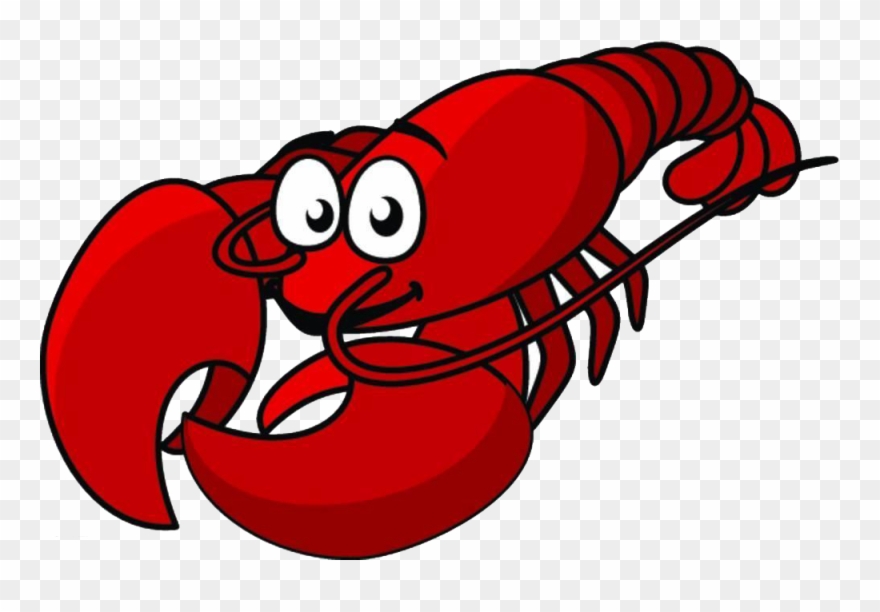 Cartoon Clip Art Red - Lobster Cartoon Plate - Png Download