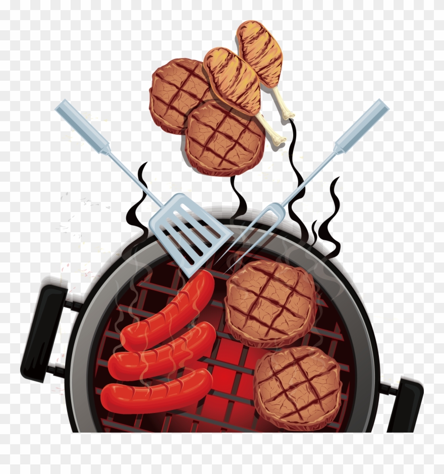 Barbecue Barbacoa Grilling Meat Barbecued - Metal Tin Sign Art Plate Poster Cafe Bar Pub Vintage Clipart