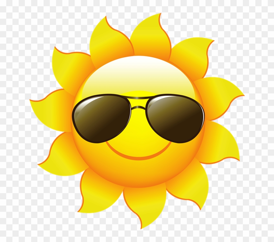 Sol Con Lentes Png - Cartoon Sun Clipart