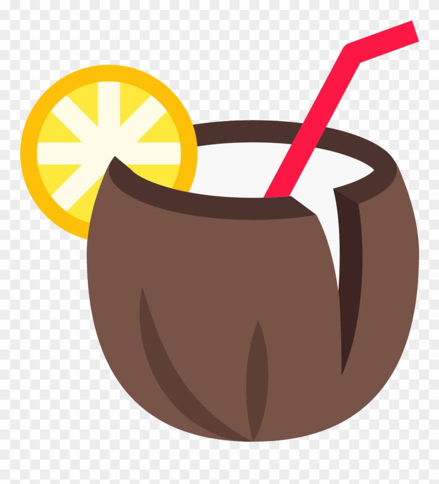 Coconut Cocktail Icon - Coconut Cocktail Icon Png Clipart
