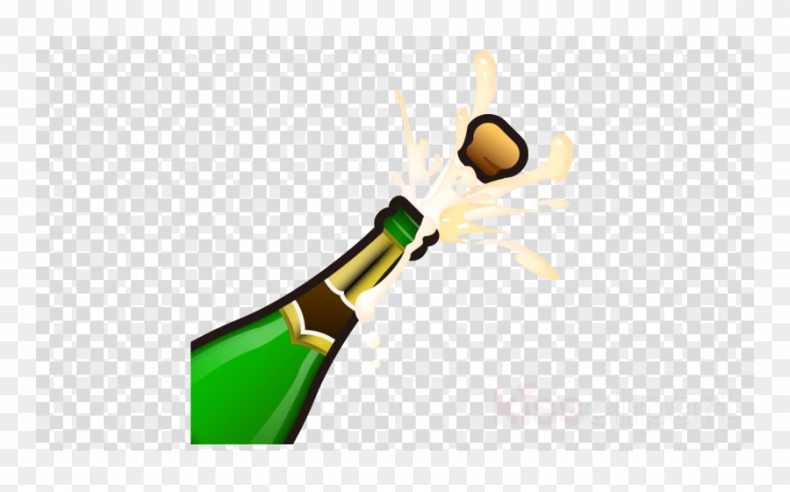 Emoji Bottle Png Clipart Champagne Bottle Clip Art - Make Up Brushes Clip Art Transparent Png