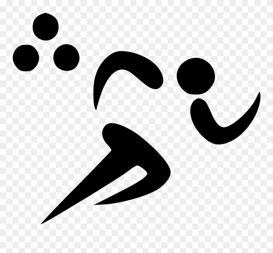 Modern Triathle Pictogram - Duathlon Sticker Clipart