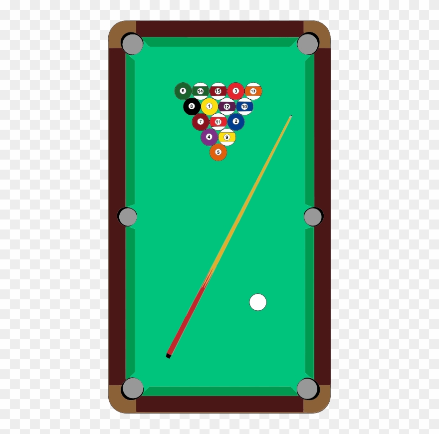 Pool Table Up View Clipart
