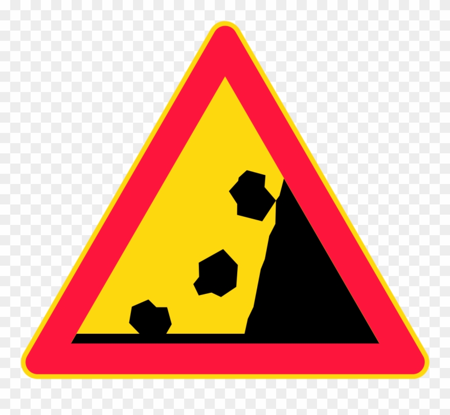 Finland Road Sign - ป้าย ระวัง หิน ร่วง Clipart