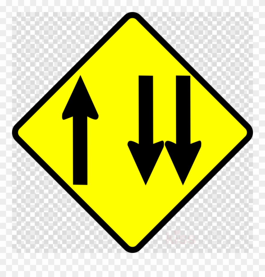 Download Two Arrow Sign Meaning Clipart Traffic Sign - Emoji Png Heart Transparent Png