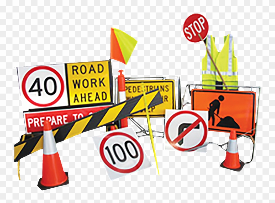 Road Work Signs Clipart
