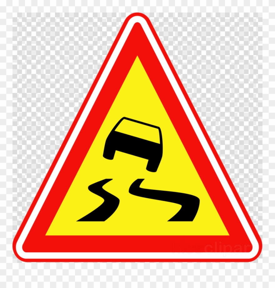 Traffic Signs Slippery Road Clipart Road Signs In Singapore - Traffic Signs Slippery Road - Png Download