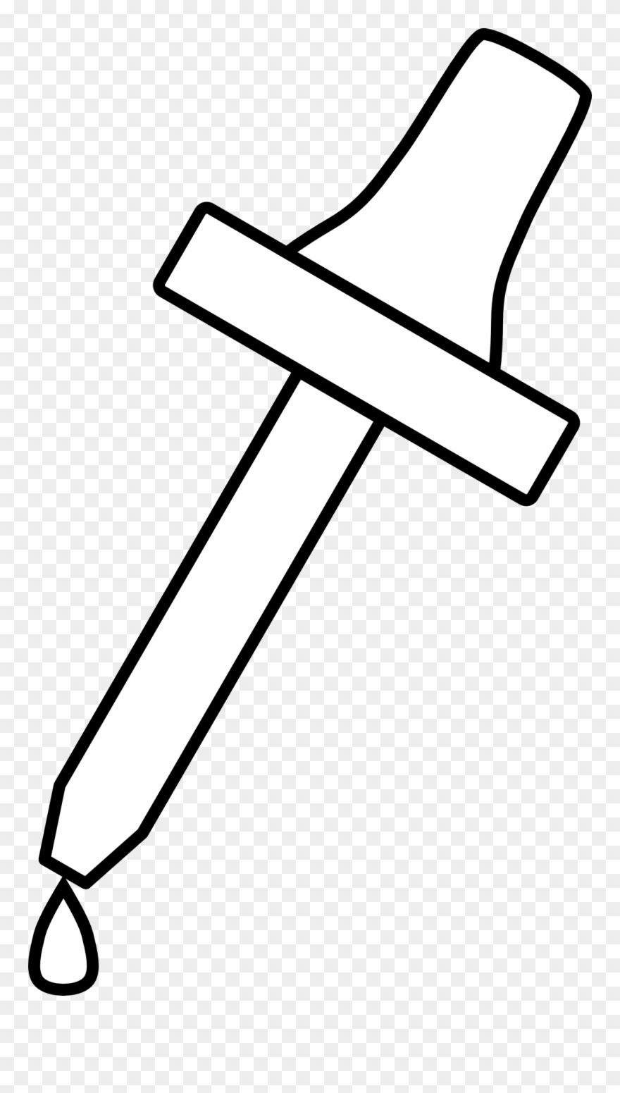 Pipette Micro Chemistry Test Clipart Royalty Free - Dropper Black And White - Png Download