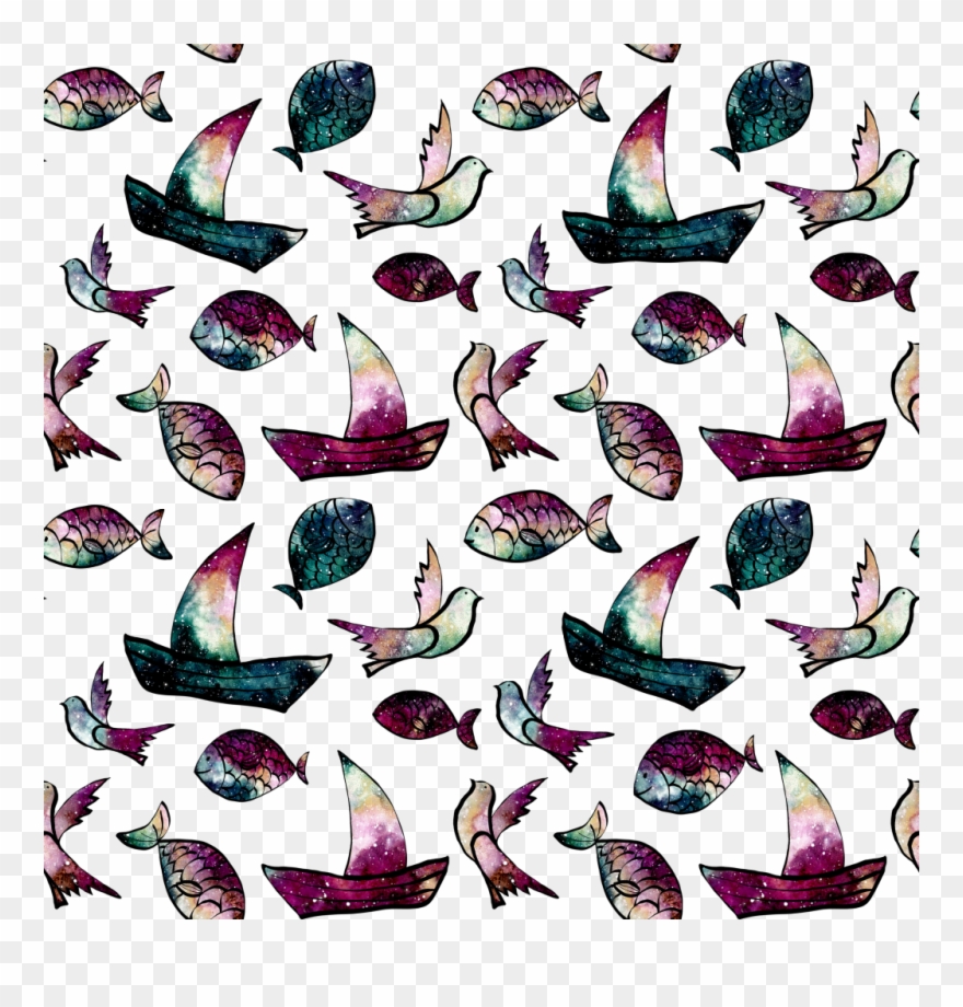 Hand Drawn Deep Secartoon Fish Png Background - Drawing Clipart