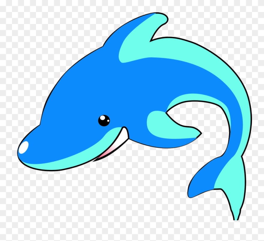 Cartoon Blue Whale Transprent Png Free Download - Dolphin Clipart