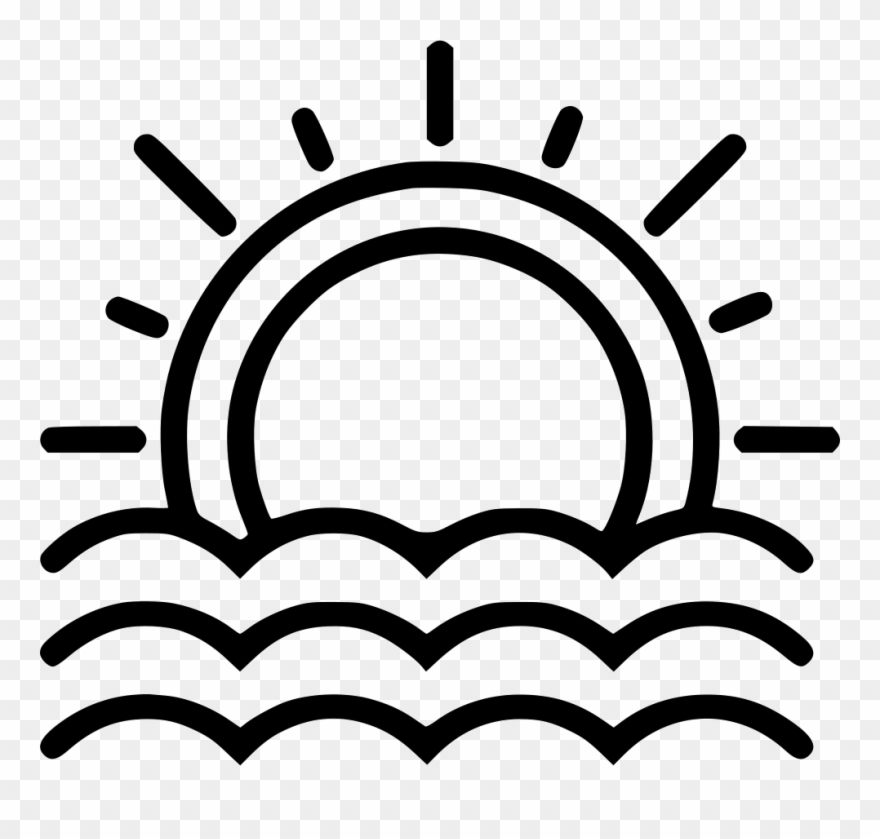 Seaside Sunset Comments - Sunset Icon Png Clipart