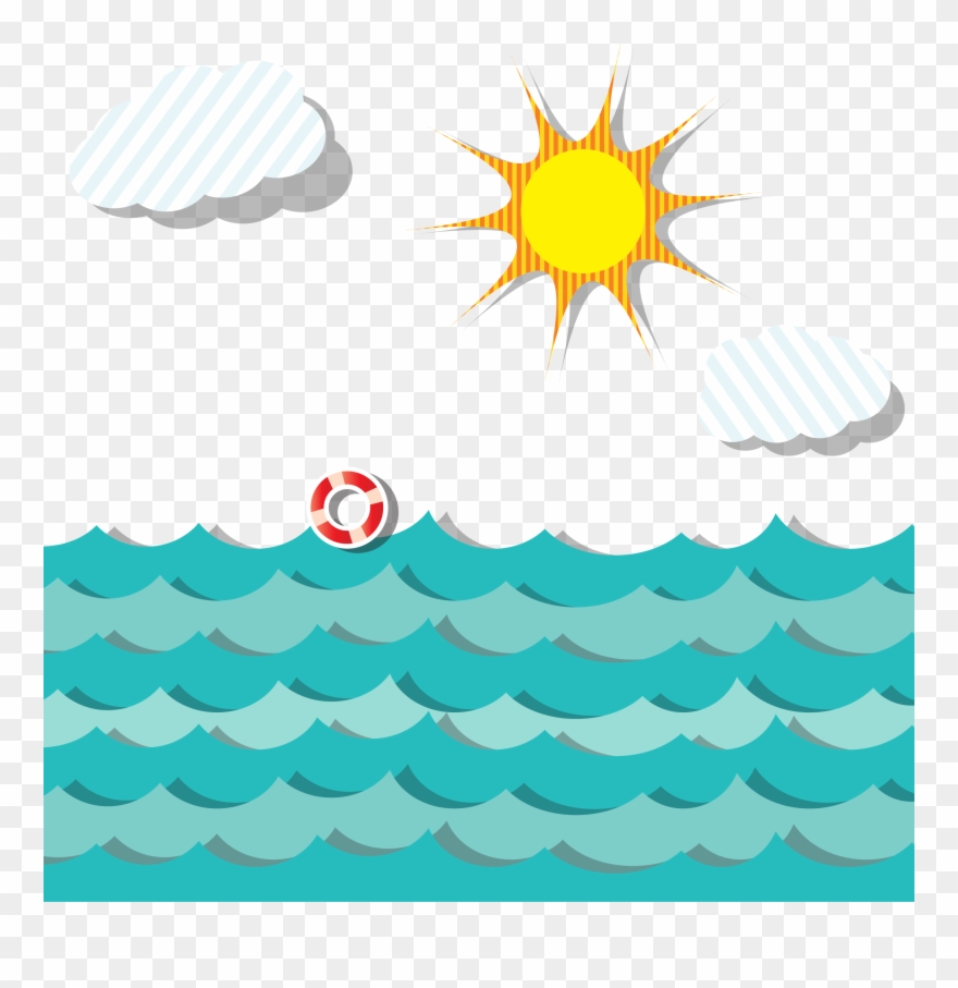 Cartoon Ocean Png Clipart Library Stock - Boat On Sea Cartoon Transparent Png
