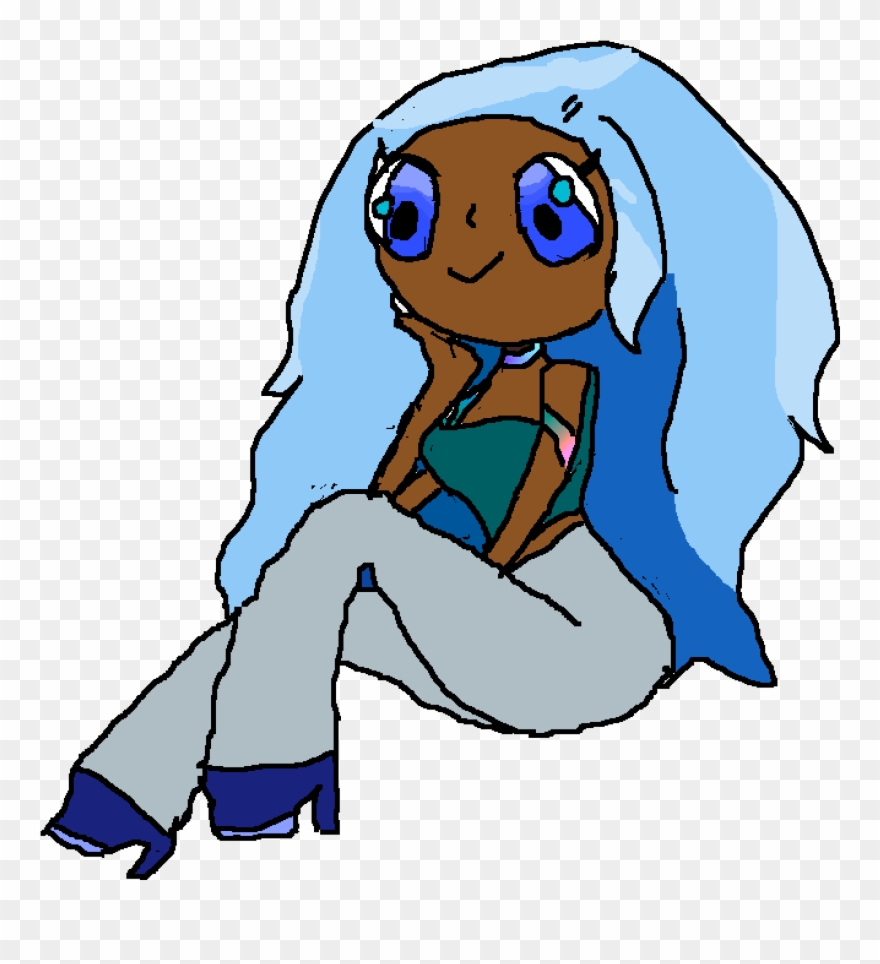 Cool As The Ocean Girl - Cartoon Clipart