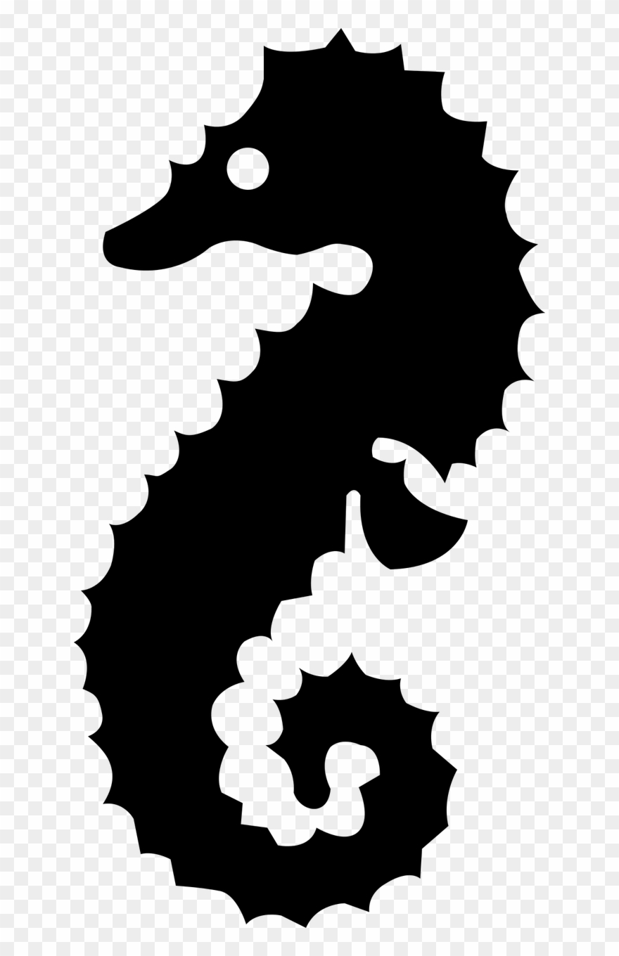 Seahorse - Aquamarine Und Schwarze Mousepads Clipart