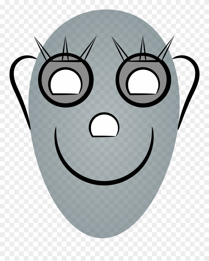 Robot Face Image - Smile Oval Shape Clipart - Png Download