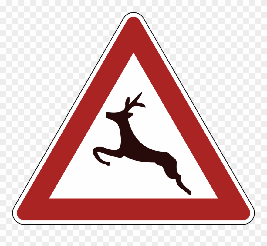 Deer-crossing - Značka A14 Clipart