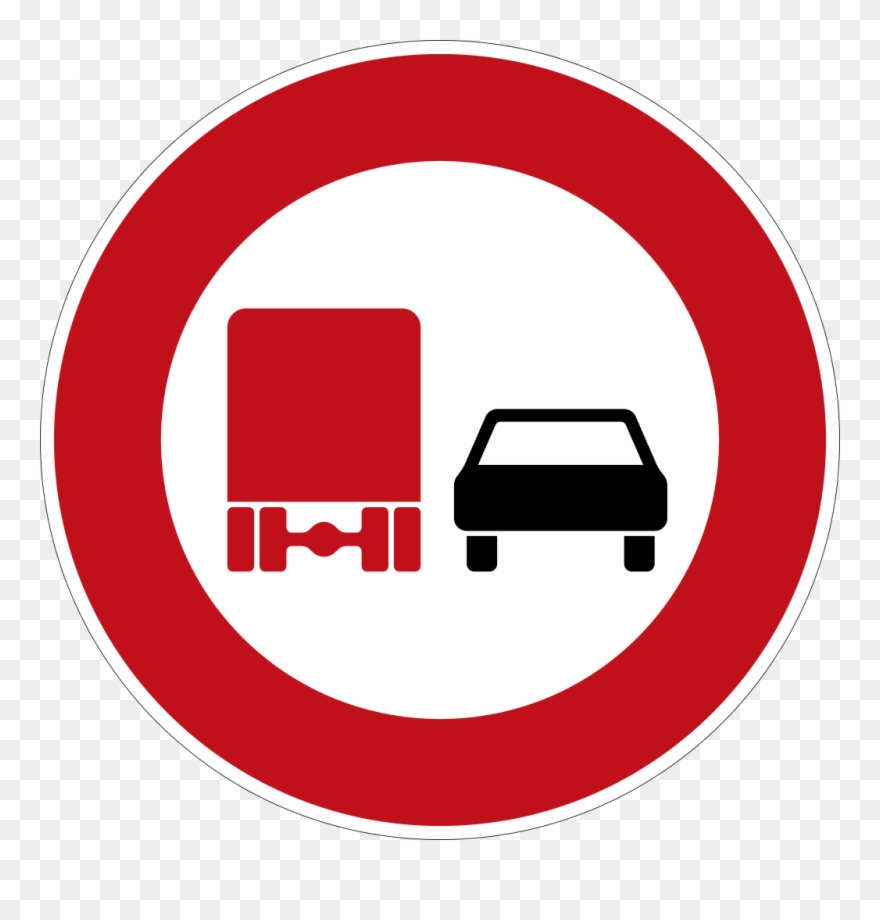 Trucks May Not Pass - No Overtaking For Lorries Clipart