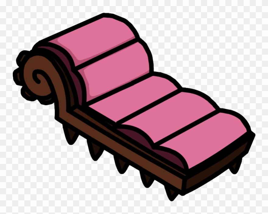 Lounge Clipart Pink Couch - Club Penguin Lounge Chair - Png Download