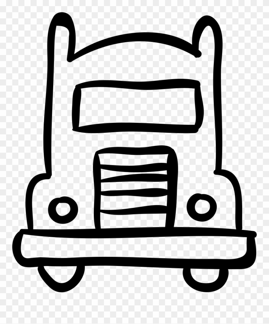 Car Front Hand Drawn Outline Comments - Front Of A Car Outline Clipart