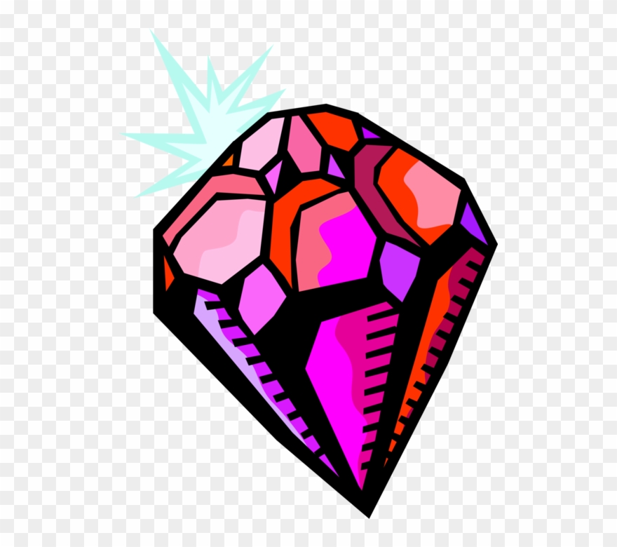 Diamond Jewelry Image Illustration Of Precious Gemstone - Edelstein Clipart - Png Download