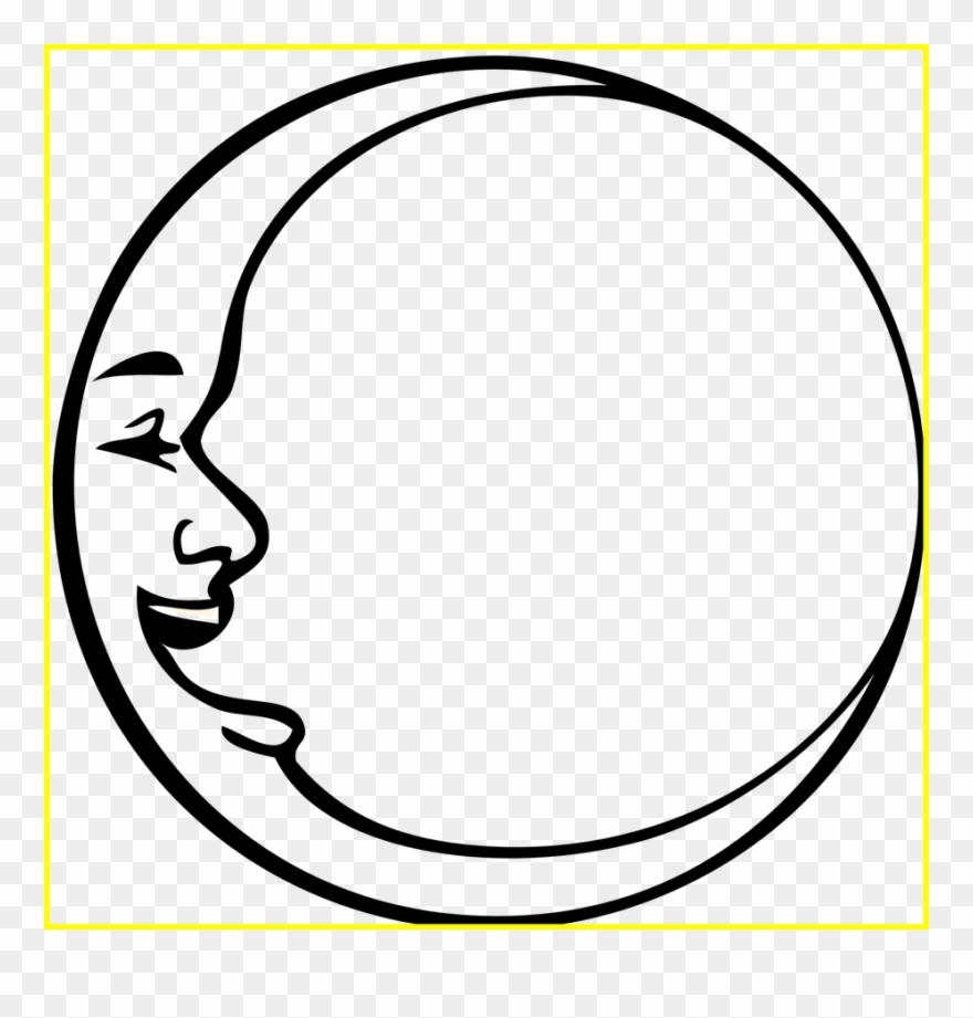 Best For U Triple Moon Symbol Outline - Crescent Moon Face Vector Clipart