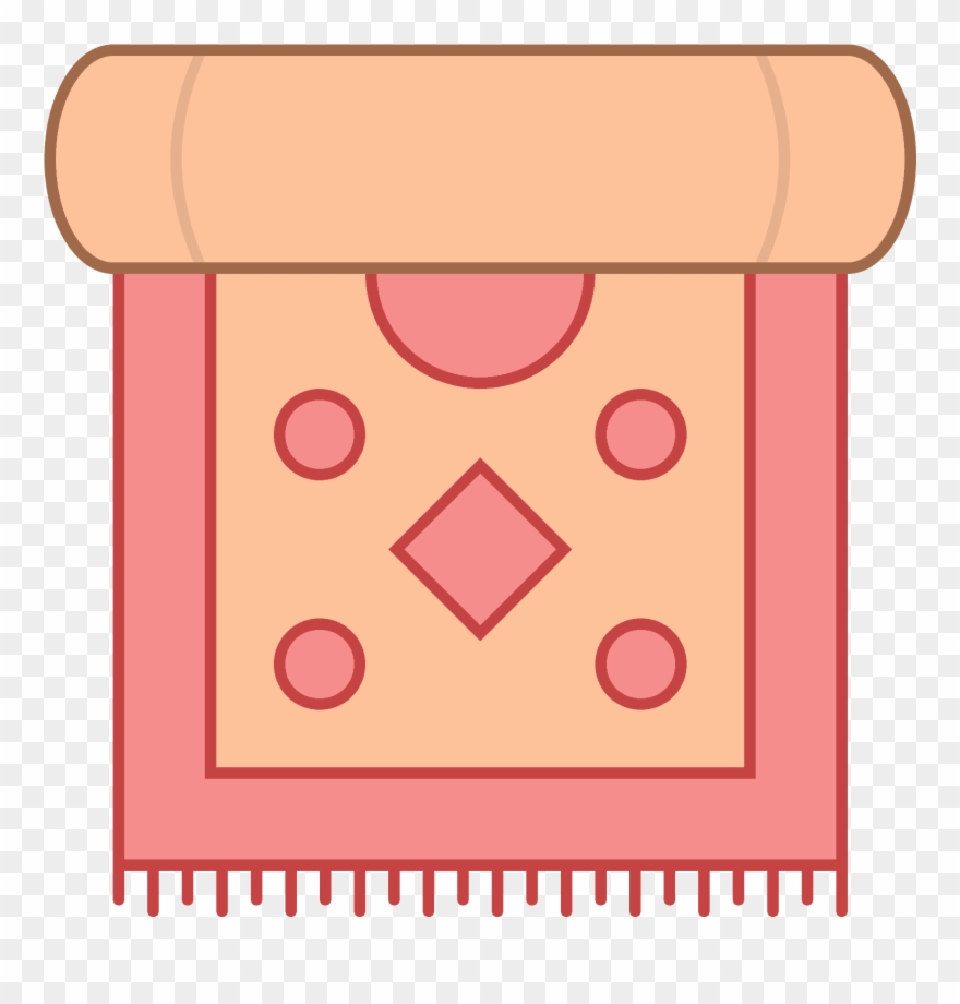 The Icon Displays A Rolled Up Carpet - Carpet Clipart