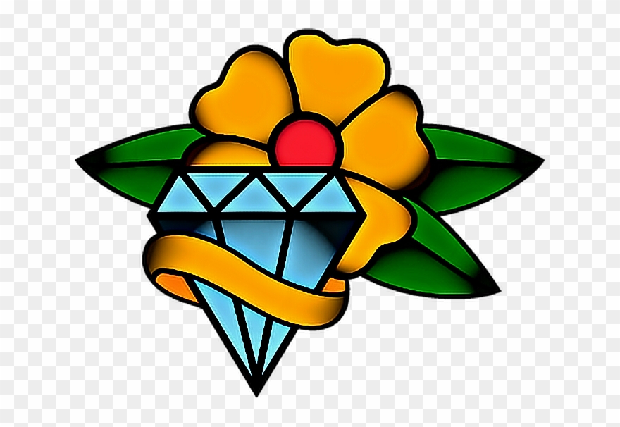 Tattoo Diamond Gem Jewel Flower Sticker - Portable Network Graphics Clipart