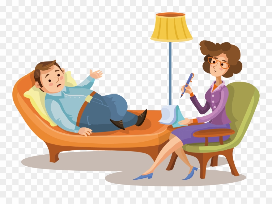 Psychotherapist Cartoon Psychologist Illustration Mental - Psychologist Clipart - Png Download