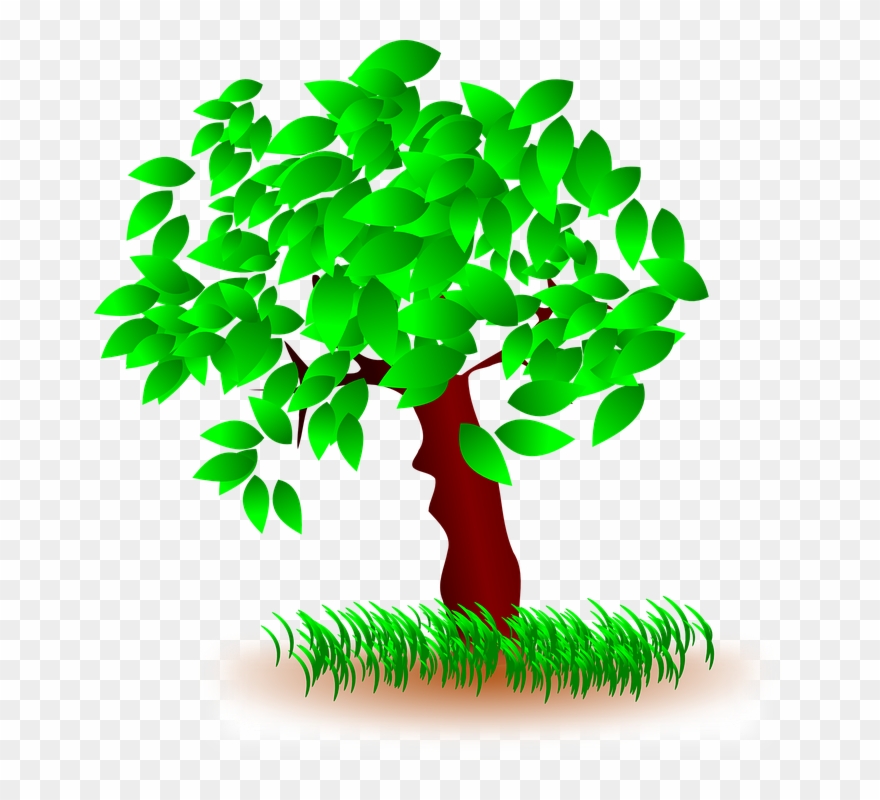 Spring Tree Cliparts 9, Buy Clip Art - Grass And Tree Clipart - Png Download